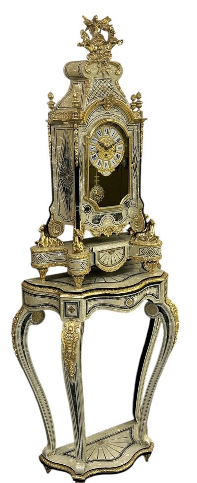 Incredible Italian Hallway Musical Bracket Clock on Pedestal table base - Image 12