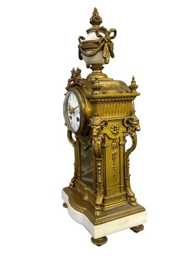 Stunning French Ormolu & Marble Candelabra Mantel Clock set – ca1860 - Image 9