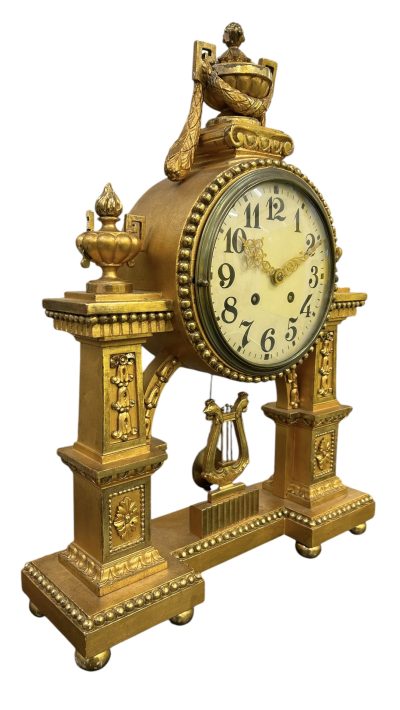 Wonderful Antique Gustav Becker Gresso Wood 8-Day Mantel Clock - c1900 - Image 7