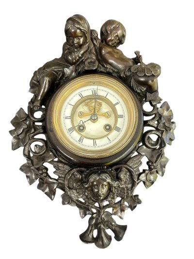 Fabulous French Figural Cartel Wall Clock – ca1890 - Image 6