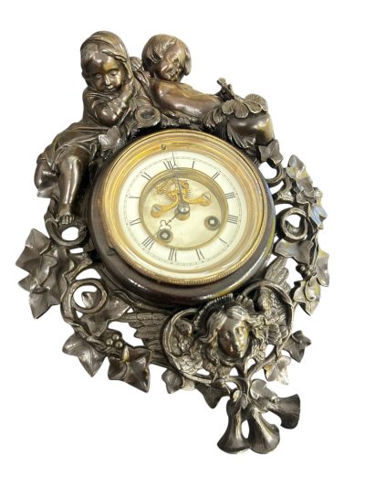 Fabulous French Figural Cartel Wall Clock – ca1890 - Image 7