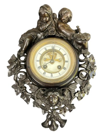 Fabulous French Figural Cartel Wall Clock – ca1890 - Image 11