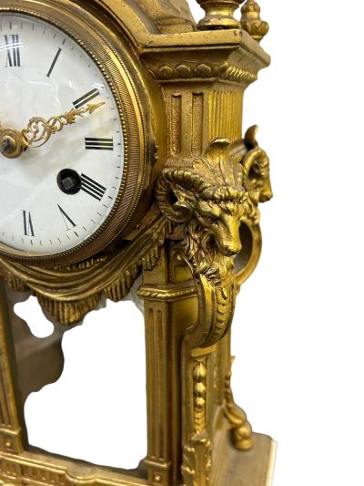 Stunning French Ormolu & Marble Candelabra Mantel Clock set – ca1860 - Image 12