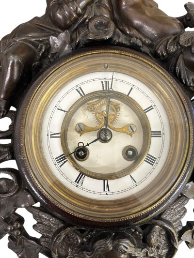 Fabulous French Figural Cartel Wall Clock – ca1890 - Image 4