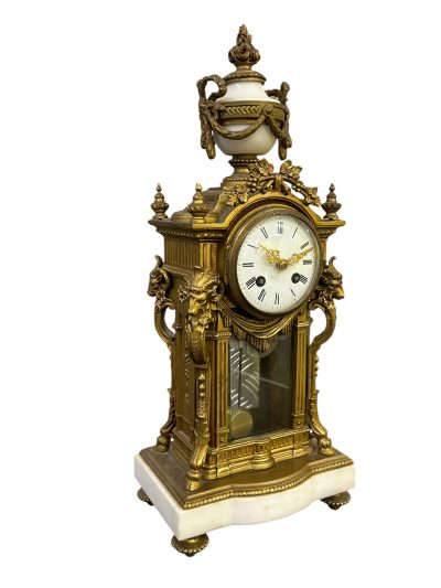 Stunning French Ormolu & Marble Candelabra Mantel Clock set – ca1860 - Image 11