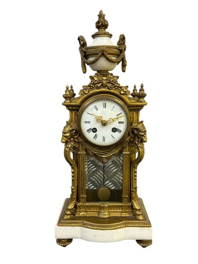 Stunning French Ormolu & Marble Candelabra Mantel Clock set – ca1860 - Image 2