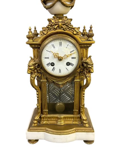 Stunning French Ormolu & Marble Candelabra Mantel Clock set – ca1860 - Image 3