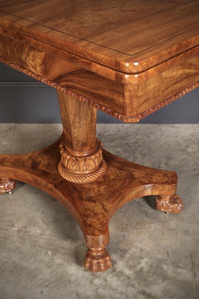 William IV Walnut Card Table - Image 12