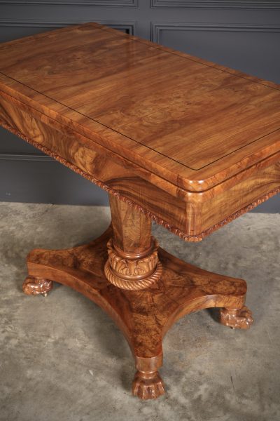 William IV Walnut Card Table - Image 13