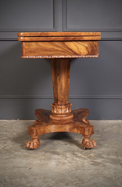 William IV Walnut Card Table - Image 14