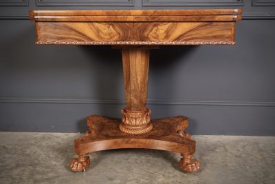 William IV Walnut Card Table - Image 21