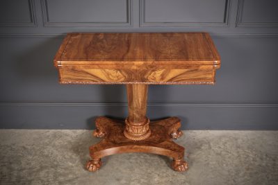 William IV Walnut Card Table