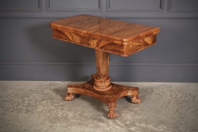 William IV Walnut Card Table - Image 7