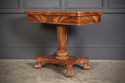 William IV Walnut Card Table - Image 8