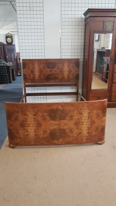 Good Art Deco Walnut Double Bed