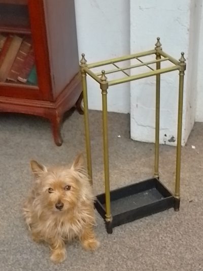 Small Antique Victorian Brass Stick Stand