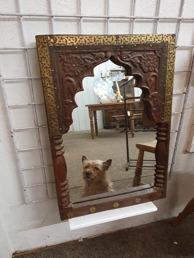 Small Antique Indian Wall Hanging Mirror