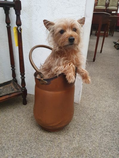 Antique Tall Copper Scuttle