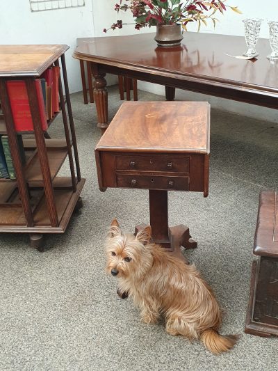 Small Antique Pedestal Table