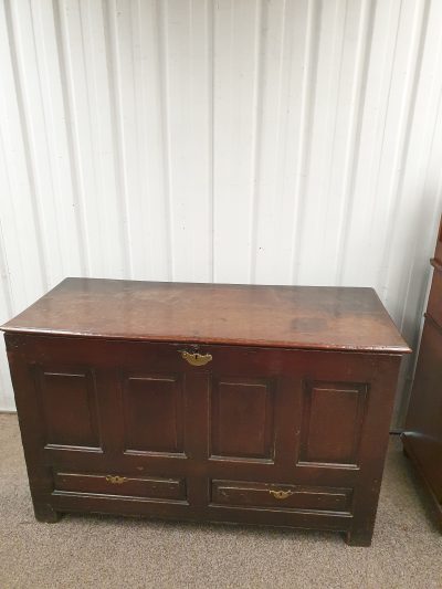 Antique Georgian Oak Mule Chest Box