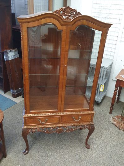 Good 1930's Walnut Display Cabinet