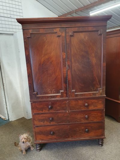 Antique Victorian Linen Press Wardrobe