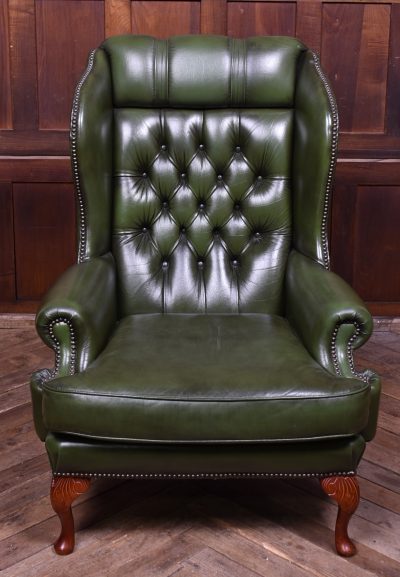 Green Chesterfield Arm-Chair