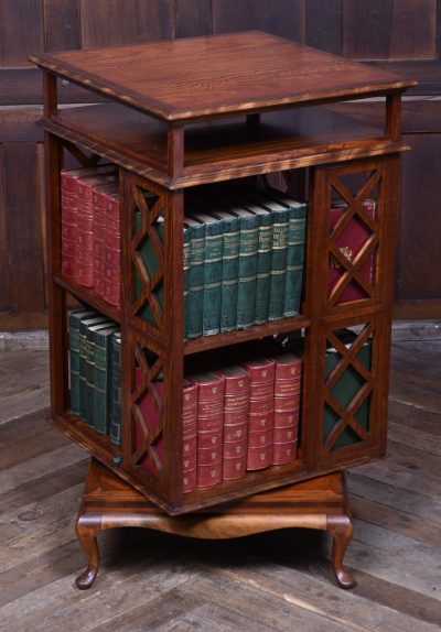 Edwardian Satinwood Revolving Bookcase SAI3678