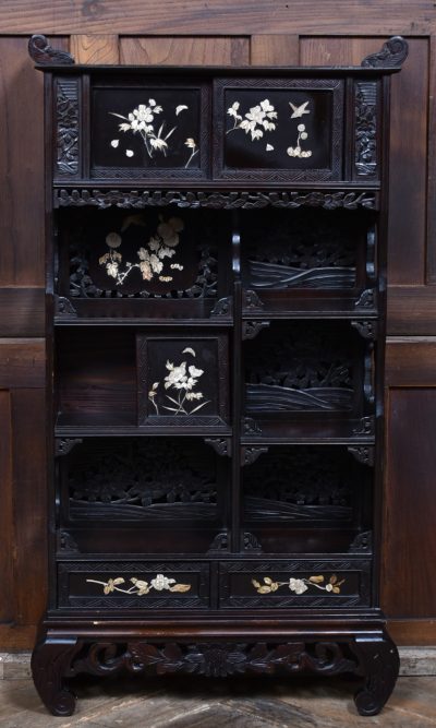 Japanese Meiji Period Shibayama Shodana Cabinet SAI3672