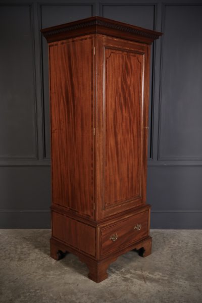 Edwardian Inlaid Mahogany Single Door Wardrobe