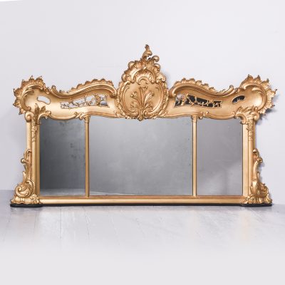 Stylish Mid-Victorian Gilded Overmantel Mirror By Cicero Of Edinburgh