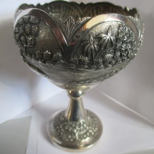 SOLID SILVER GOBLET INDIAN 155 GRAMS  UNMARKED POSSIBLY CUTCH Antique Silver