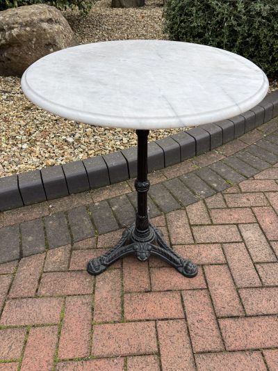 Cast Iron & Marble Top Bistro Table