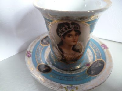 NAPOLEONIC TYPE CUP AND SAUCER PERFECT