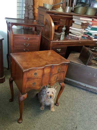 Small Antique 1920's Walnut Side Table