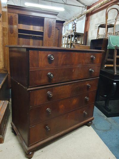 Antique Victorian Secretaire Desk Chest