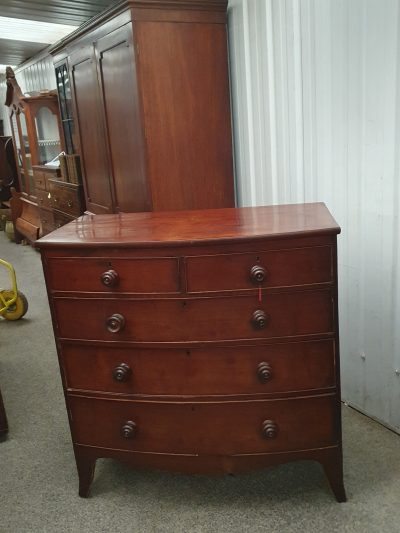 Antique Victorian Bow Front Chest