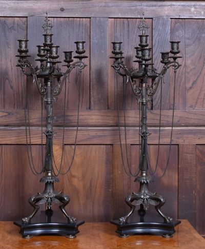 Pair Of French Bronze Candelabras SAI3701