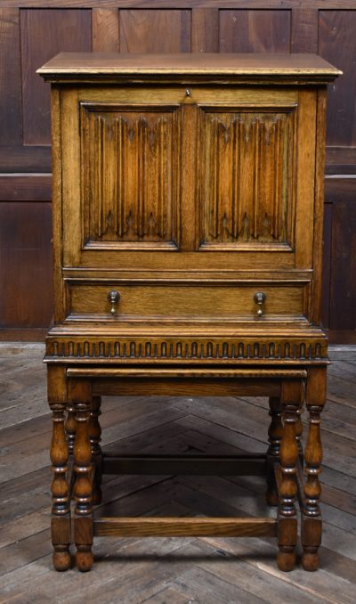 Edwardian Oak Writing Bureau SAI3716