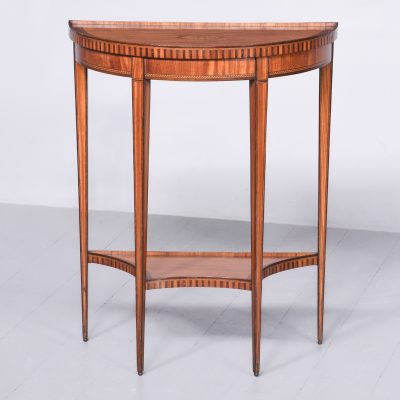 Neat Sized Dutch Demi-Lune Side Table