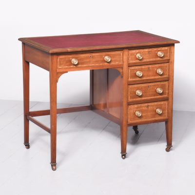 Quality Neat-Sized Edwardian Sheraton Style Writing Desk