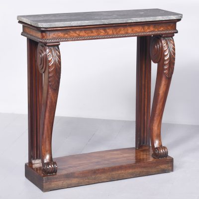 Regency Marble Topped Narrow Console Table