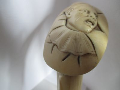 BONE CLOWNS HEAD  WALKING STICK     FREE POST