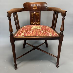 Arts & Crafts Mahogany Desk Chair art nouveau Antique Chairs