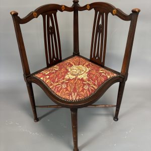 Arts & Crafts Mahogany Corner Chair art nouveau Antique Chairs