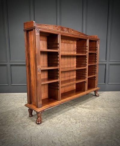 Impressive Large Anglo Indian Mahogany Open Bookcase