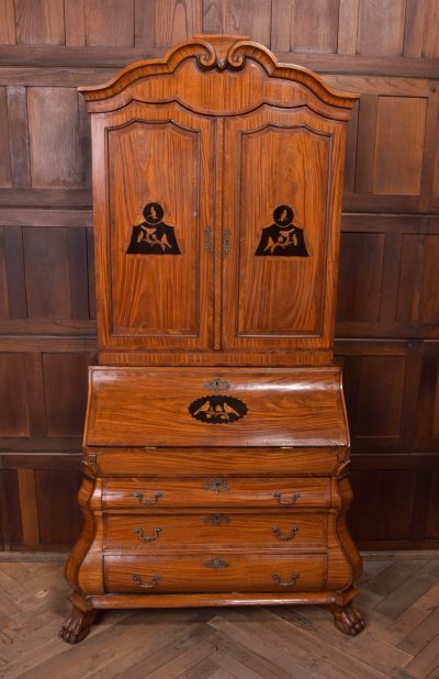 18th-century Dutch Bombe Bureau Bookcase SAI1379