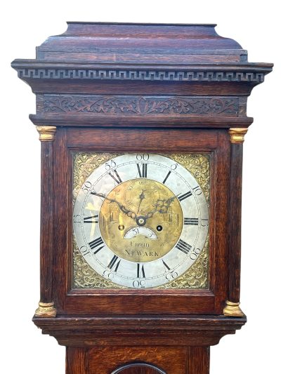 Stunning Oak case Longcase Grandfather Clock - Newark – ca1790