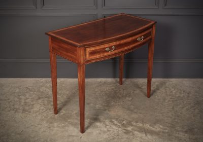 Regency Mahogany Inlaid Bow Front Side Table