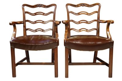 Pair of 1930s Mahogany Arm chairs